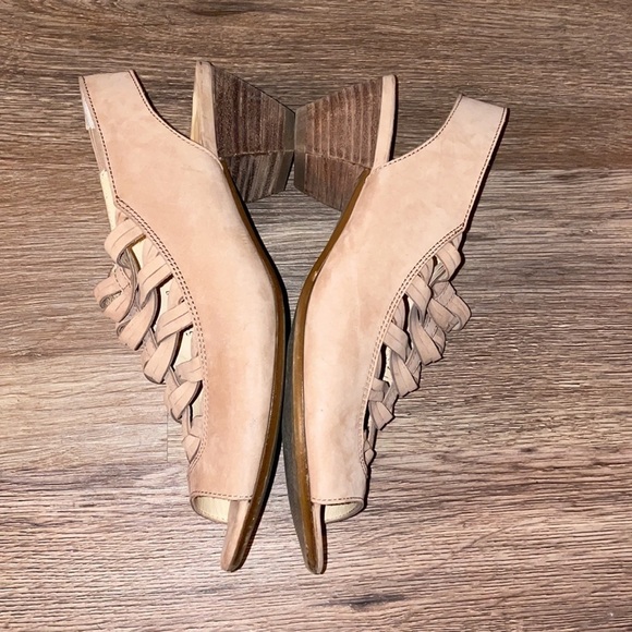 Paul Green 'Mattie' Slingback Suede Sandal Shoes Beige 5.5 - Picture 4 of 6